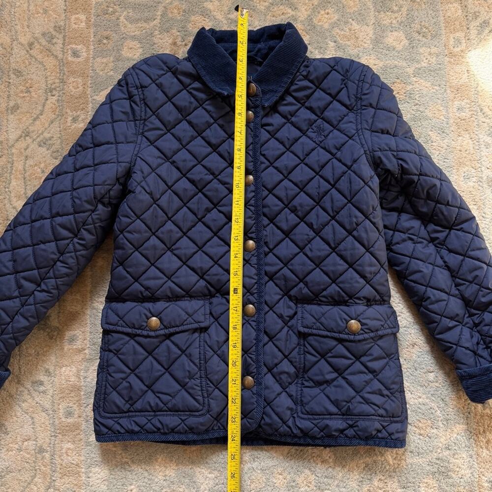 Polo Ralph Lauren Quilted Barn Jacket Girls Size Large (12/14) Navy Blue - Picture 7 of 14